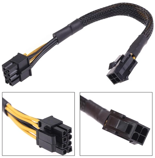 Main image of For 4 Pin Male To 8 Pin Female CPU Power Converter Cable Lead Adapter 4Pin To 8pin Office Supplies