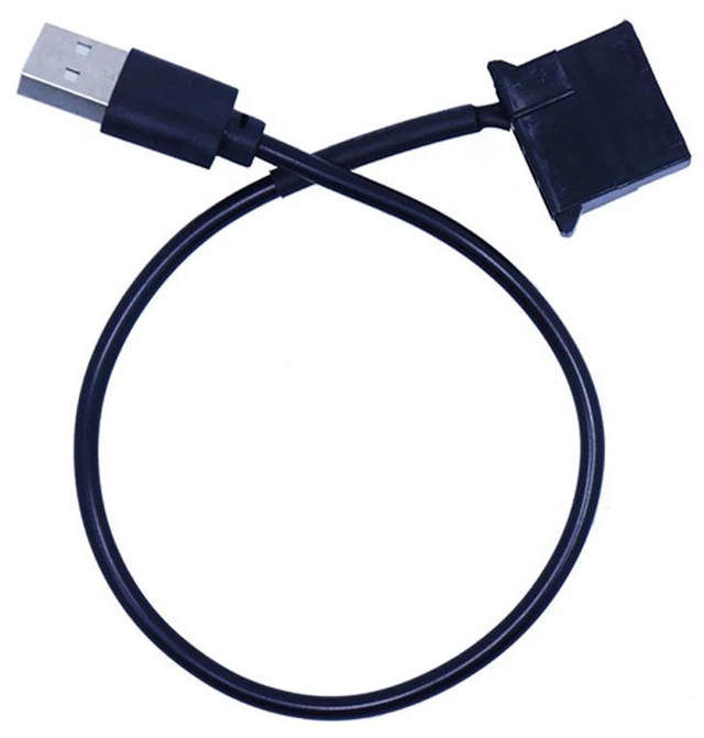 Main image of For 4Pin Female to 5V USB Male USB Adapter Cable USB to 4 Pin Fan Power Cable Computer Case Adapter Cord