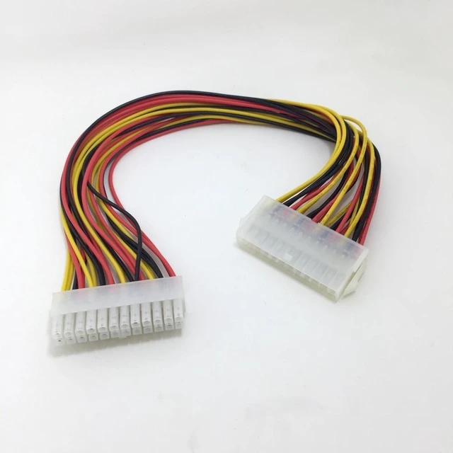 Main image of For 24-Pin 24 Pin Male to Female Power Extension Cable ATX Power Supply Extension Wire for Computer PC 24Pin