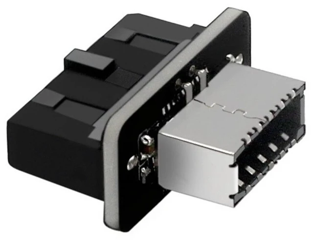 Main image of For USB 3.0 Type-E Female to 19-Pin Male Adapter for Internal Motherboard Connection - Vertical Header Splitter for Type C