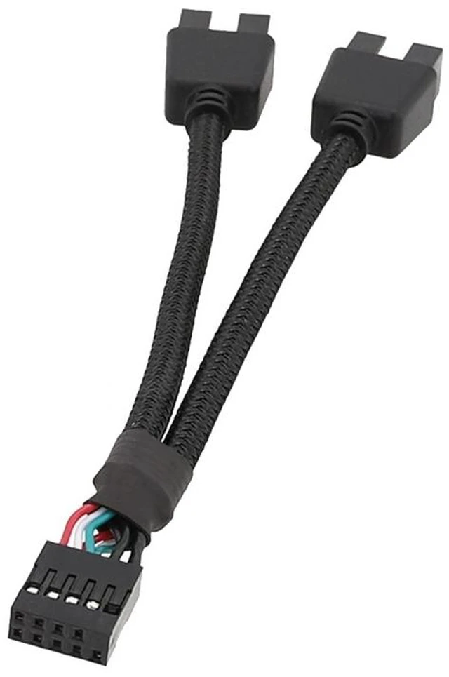 Main image of For Motherboard USB 2.0 9pin Header 1 to 2 Extension Hub Splitter Adapter Converter