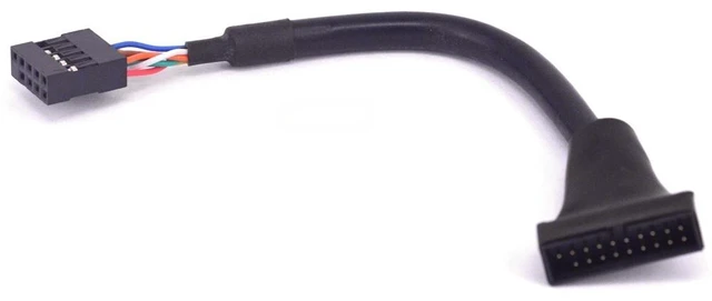 Main image of For 15cm Computer Motherboard 9 pin USB 2.0 Female port to 19 pin USB 3.0 male header converter cable adapter