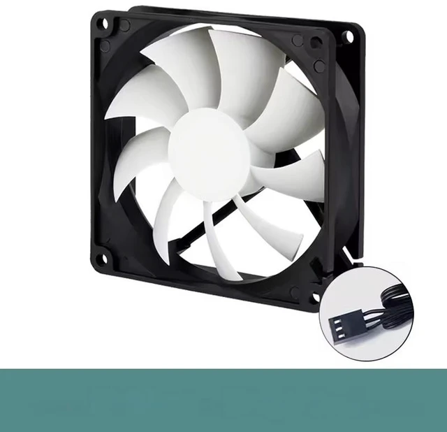 Main image of For F9 Silent - 92 mm Low Noise Fan, Extra quiet motor, Almost inaudible, Fan Speed: 1000 RPM Fixed Speed, 3-Pin Connector