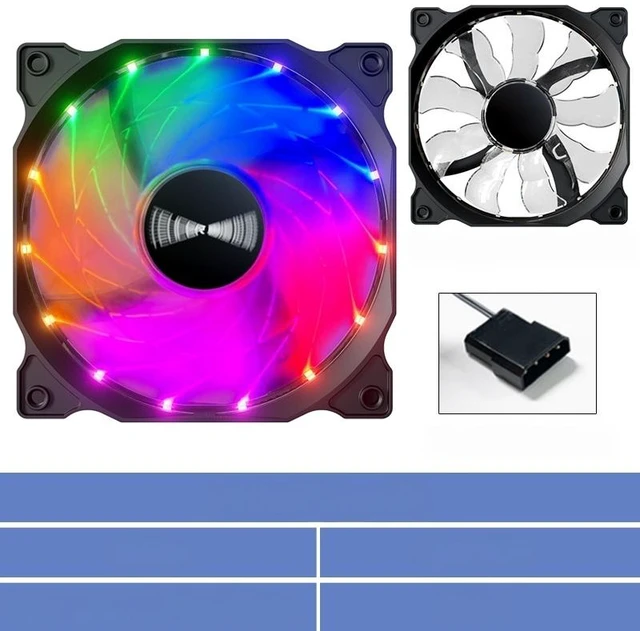 Main image of For 120mm Cooling Fan RGB Vortex Light Effects 12V Big 4Pin Cascadable Hydraulic Bearing Quiet PC Case Fan