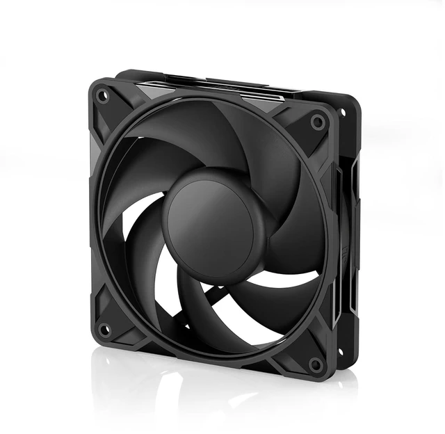 Main image of For P12 Pro PST CO 120mm 4Pin PWM Fan FDB Bearing 0dBMode High Static Pressure Low Noise PC Case Cooling Fan Black