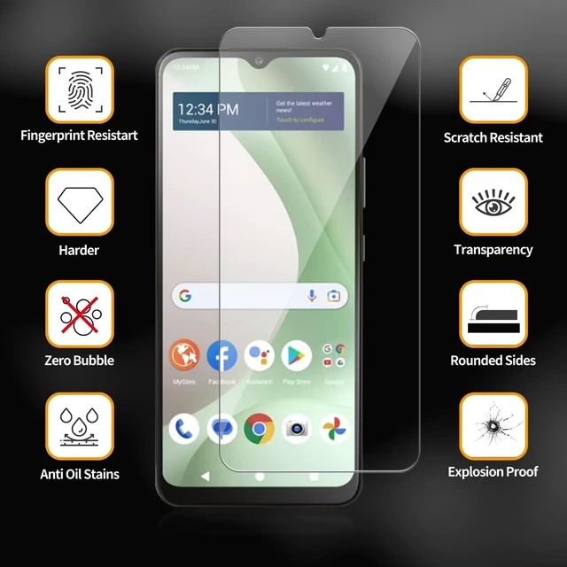 Alt view image 2 of 6 - 3 Pack for Blu View 5 Tempered Glass Screen Protector, Scratch-Proof, Bubble-Free,HD Transparent, 9H Hardness,Bubble Free,Case Friendly