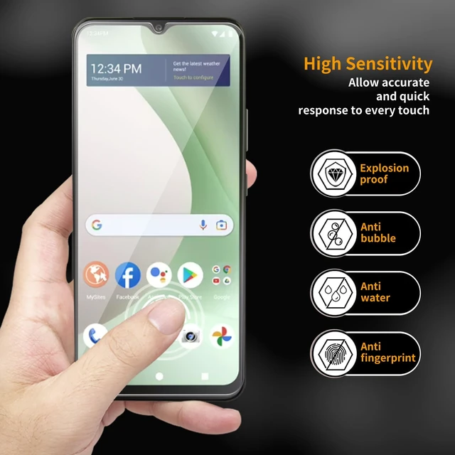 Alt view image 3 of 6 - 3 Pack for Blu View 5 Tempered Glass Screen Protector, Scratch-Proof, Bubble-Free,HD Transparent, 9H Hardness,Bubble Free,Case Friendly