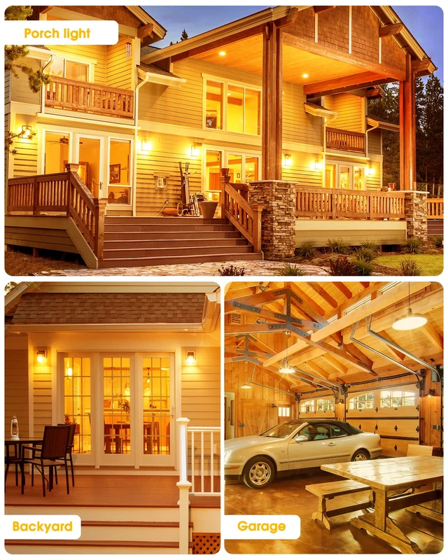 Alt view image 3 of 7 - Bug Light Bulbs Outdoor, 40W Equivalent Amber Yellow A19 LED Bug Lights | 6W LED 500LM 2000K Yellow Lamp for Porch Lights, Patio, Backyard, Hallway Night Bulb, Non-Attracting, Not-Dimmable, 2 Pack