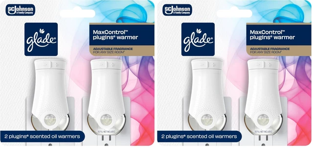 Main image of PlugIns Air Freshener Warmer, Scented and Essential Oils for Home and Bathroom, Up to 70 Days on Low Setting, 2 Count (Pack of 2)