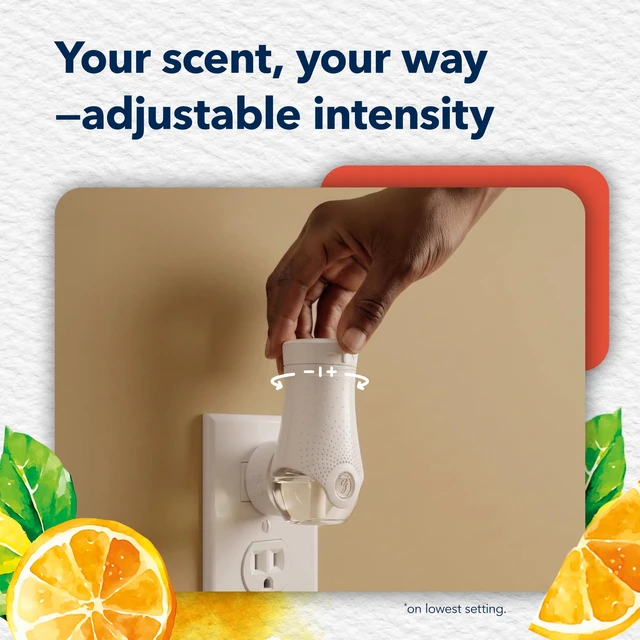 Alt view image 4 of 7 - PlugIns Scented Oil Warmer + Refill, Glade Plug in Air Freshener, Coastal Sunshine Citrus, 0.67 oz