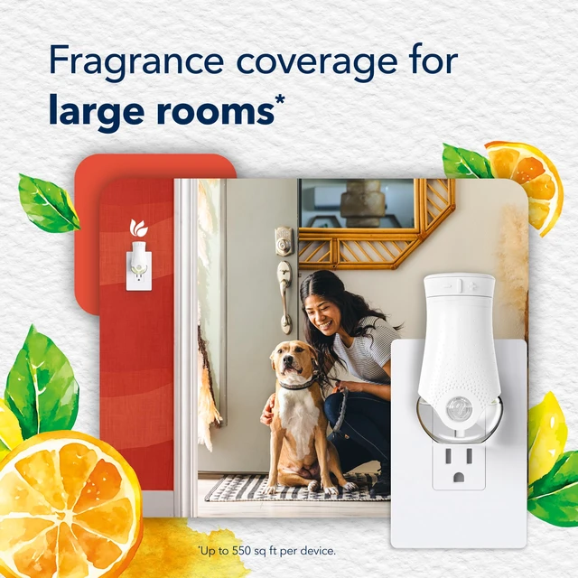 Alt view image 6 of 7 - PlugIns Scented Oil Warmer + Refill, Glade Plug in Air Freshener, Coastal Sunshine Citrus, 0.67 oz