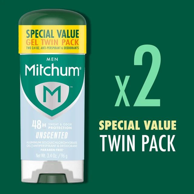 Alt view image 5 of 6 - Mens Antiperspirant Deodorant Gel, Unscented, 2 pack | Gel antiperspirant deodorant for men provides up to 48HR ultra-powerful sweat + odor protection. Unscented.