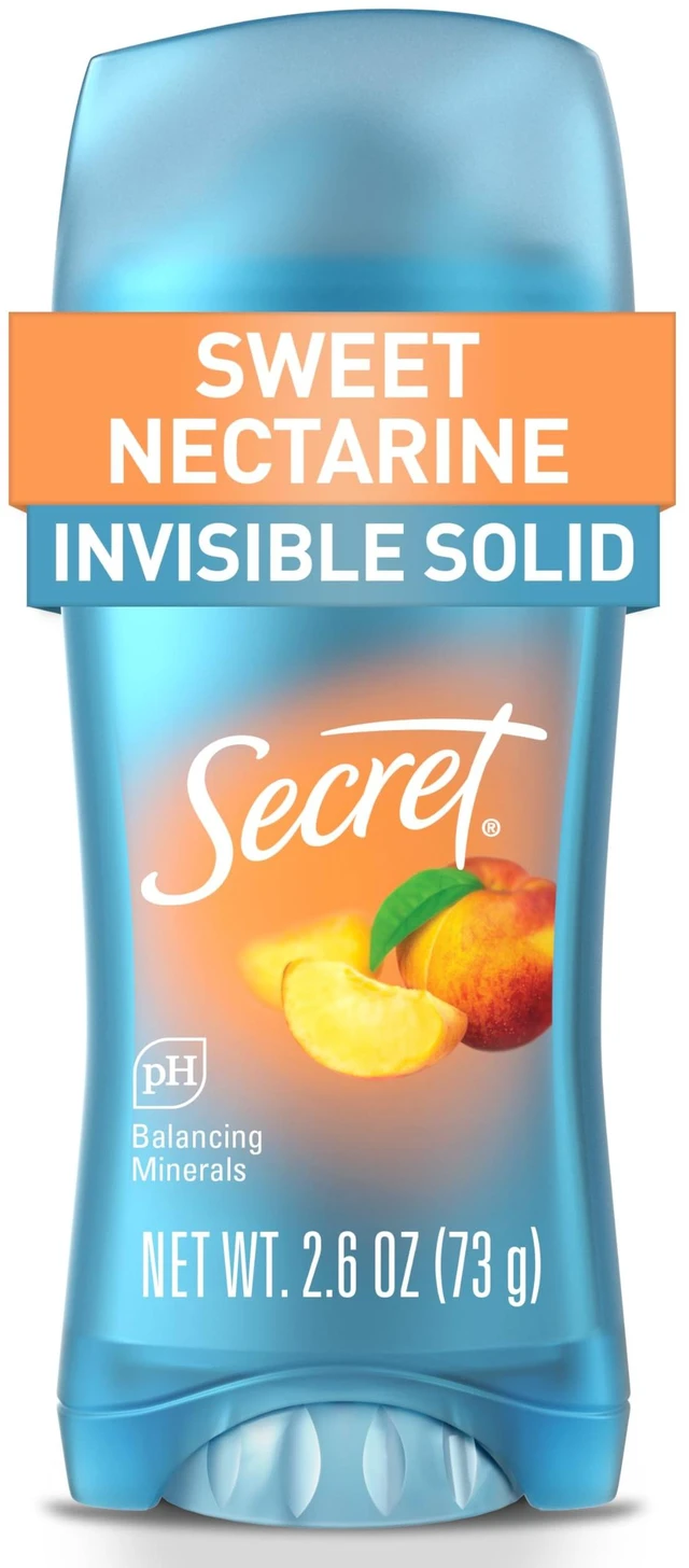 Main image of Antiperspirant Deodorant for Women, Sweet Nectarine Scent, 2.6 oz | 72HR Sweat & Odor Protection | Invisible Solid | pH Balanced & Pro-Hyaluronic Acid | Gentle & Smooth | Instant Freshness