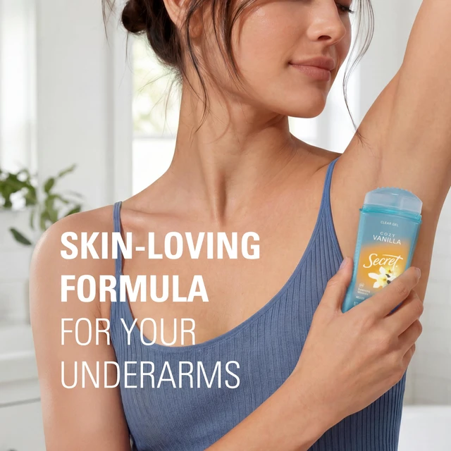 Alt view image 7 of 7 - Antiperspirant Deodorant for Women, Cozy Vanilla Scent, 2.6 oz | 72HR Sweat & Odor Protection | Clear Gel Formula | pH Balanced & Pro-Hyaluronic Acid | Gentle on Skin | Instant Freshness