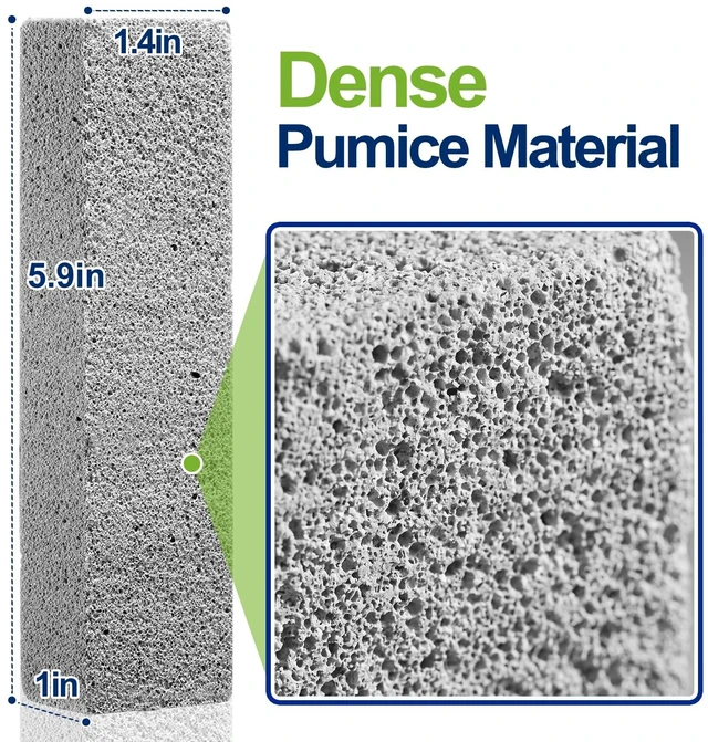 Alt view image 3 of 7 - 8 Pack Pumice Stone Toilet Bowl Cleaner for Hard Water Rings | Scouring Bars Remove Mineral Buildup, Limescale and Rust from Toilets, Sinks, Bathtubs, Grills and Pool Tile