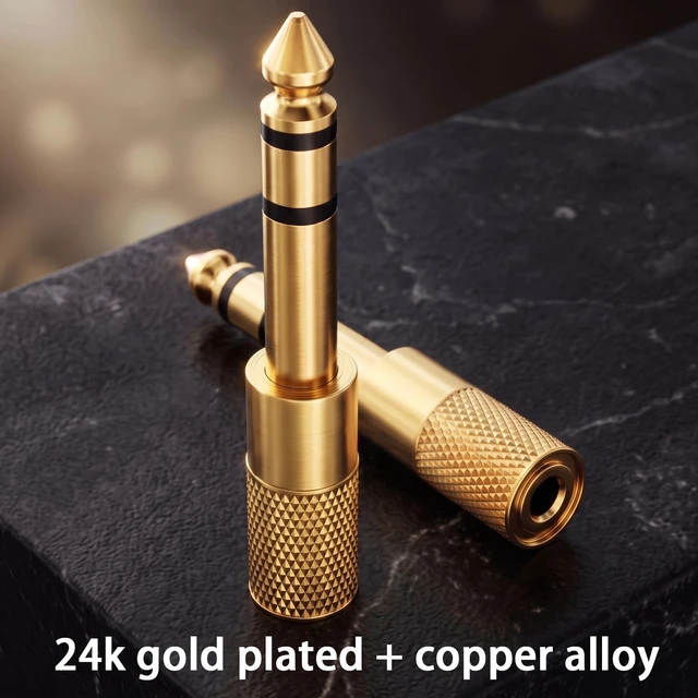 Alt view image 7 of 7 - 10-Pack 3.5mm to 1/4 Stereo Headphone Adapter, Gold Plated 6.35mm 1/4 Male to 3.5mm 1/8 Female Stereo Jack Converter for Auxiliary Cables, Amplifiers, Guitars, Digital Pianos.