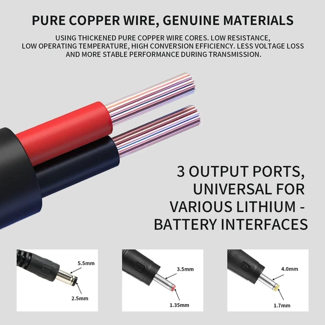 Alt view image 2 of 6 - 25.2V-1A AC/DC Massage Gun Power Adapter, Suitable for FITPULSE, Chirogun, DARKIRON, Kamu Massage Guns, etc. 25.2V Electric Massage Gun Power Battery Charger