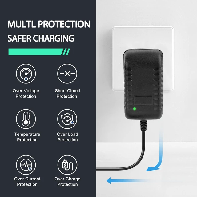 Alt view image 6 of 6 - 25.2V-1A AC/DC Massage Gun Power Adapter, Suitable for FITPULSE, Chirogun, DARKIRON, Kamu Massage Guns, etc. 25.2V Electric Massage Gun Power Battery Charger