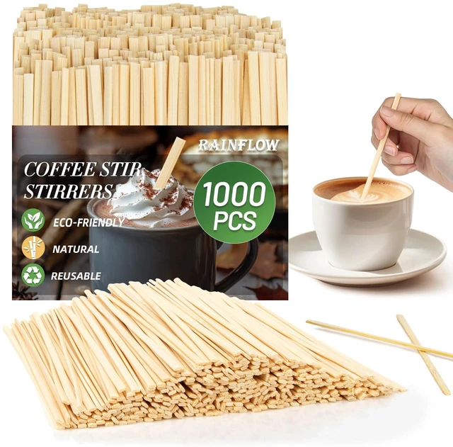 Main image of 1000PCS Coffee Stirrers - Coffee Stir Sticks 5.5 Inch | Wooden Stir Sticks, Sip Stirrers for Hot Drink, Beverage, Tea, Cocktails, Party Drinks, Coffee Bar & Swizzle Sticks