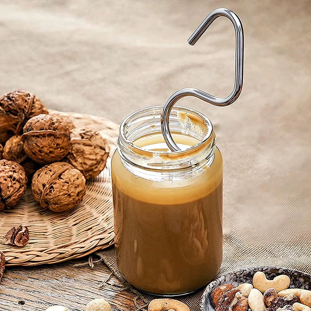 Alt view image 5 of 7 - Peanut Butter Stirrer - Mixer Tool, Multipurpose Stainless Steel Manual Nut Butter Churner Jam Stirring Gadgets, Kitchen Tools Sesame Paste Stirrer for Mixing Various Spread, Peanut, Almond