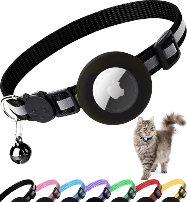 Main image of Airtag Cat Collar Breakaway, Reflective Collar with Air Tag Holder | Safety Breakaway Buckle,Airtag Holder,Reflective Strip,Bell,Adjustable Size to Fit Different Cats kitten,Lightweight