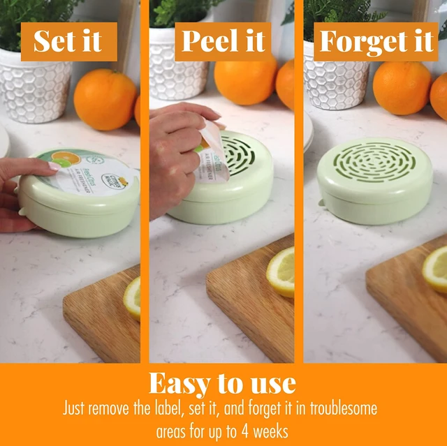 Alt view image 5 of 7 - Solid Air Fresheners, Fresh Citrus, 8 Ounce, Pack of 2 | Odor Absorbing, Passive Diffusion, Odor Elimination Up to 4 Weeks Each, Ideal for Home