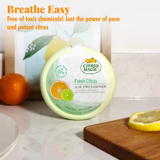 Alt view image 7 of 7 - Solid Air Fresheners, Fresh Citrus, 8 Ounce, Pack of 2 | Odor Absorbing, Passive Diffusion, Odor Elimination Up to 4 Weeks Each, Ideal for Home