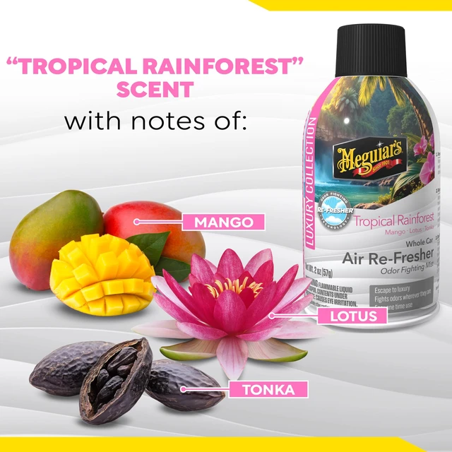 Alt view image 4 of 7 - Car Air Refresher Odor Fighting Mist, Tropical Rainforest, 2 Oz | Long-Lasting Car Air Freshener ,Fights Strong & Unwanted Smells Renewing Interiors with a Luxurious & Refreshing Scent