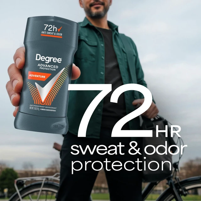 Alt view image 6 of 7 - Men Advanced Antiperspirant Deodorant, Adventure, 2-Pack, 2.7 oz | For everyday use, provides 72-hour sweat and odor protection with MotionSense Technology.
