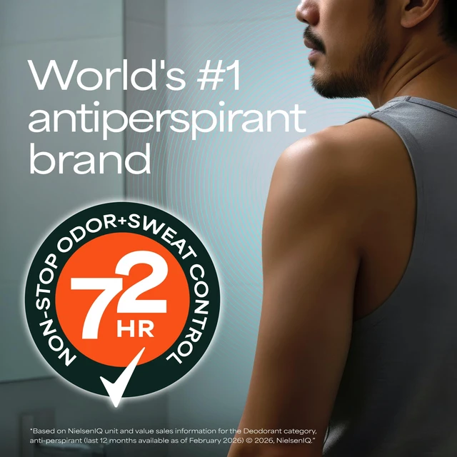 Alt view image 7 of 7 - Men Advanced Antiperspirant Deodorant, Adventure, 2-Pack, 2.7 oz | For everyday use, provides 72-hour sweat and odor protection with MotionSense Technology.