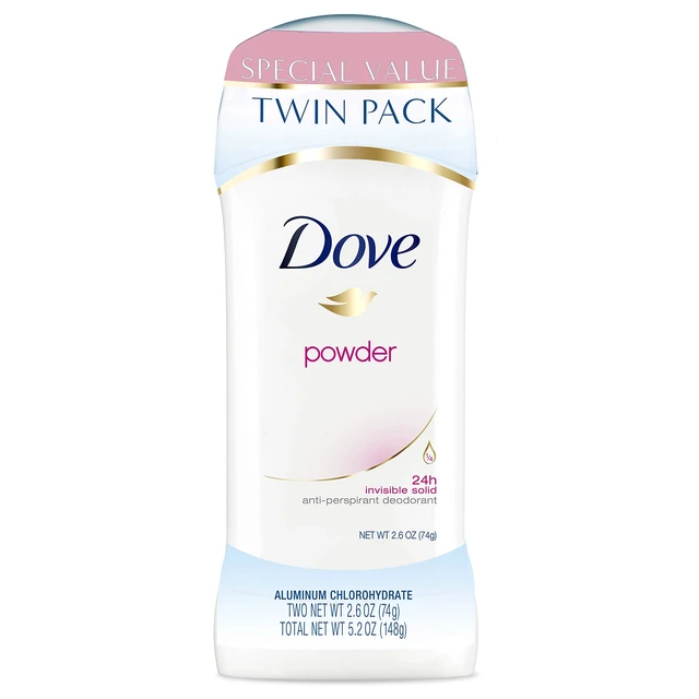 Alt view image 2 of 7 - Antiperspirant Deodorant, Powder, Twin Pack (4 Count of 2.6 Ounce Each), 10.4 Ounce