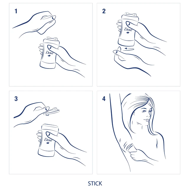 Alt view image 6 of 7 - Antiperspirant Deodorant, Powder, Twin Pack (4 Count of 2.6 Ounce Each), 10.4 Ounce