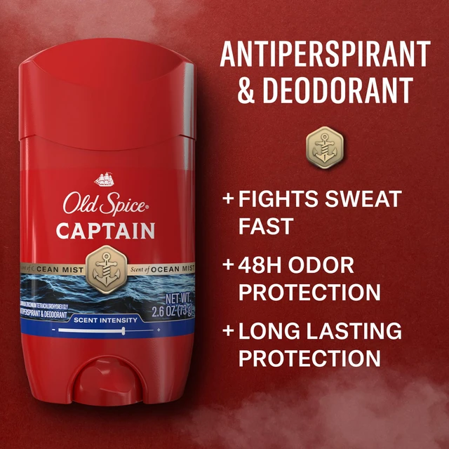 Alt view image 2 of 7 - Antiperspirant Deodorant for Men, 24/7 Sweat & Odor Protection, 24/7 Signature Scent & Lasting Freshness, Invisible Solid, Captain with Bergamot Scent, 2.6 oz