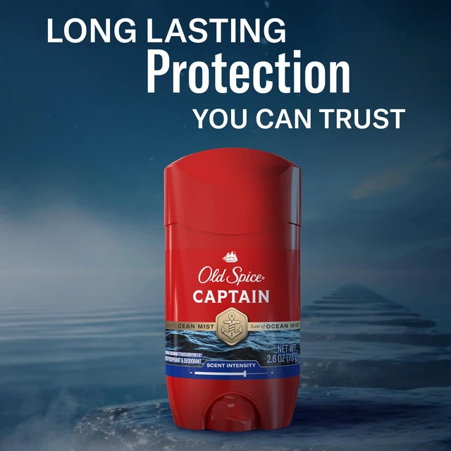 Alt view image 7 of 7 - Antiperspirant Deodorant for Men, 24/7 Sweat & Odor Protection, 24/7 Signature Scent & Lasting Freshness, Invisible Solid, Captain with Bergamot Scent, 2.6 oz