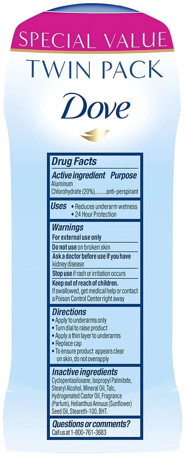Alt view image 3 of 7 - Antiperspirant Deodorant, Powder, Twin Pack (4 Count of 2.6 Ounce Each), 10.4 Ounce