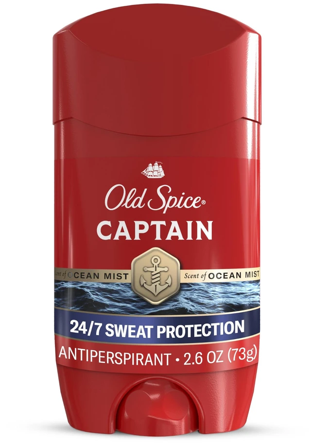 Main image of Antiperspirant Deodorant for Men, 24/7 Sweat & Odor Protection, 24/7 Signature Scent & Lasting Freshness, Invisible Solid, Captain with Bergamot Scent, 2.6 oz