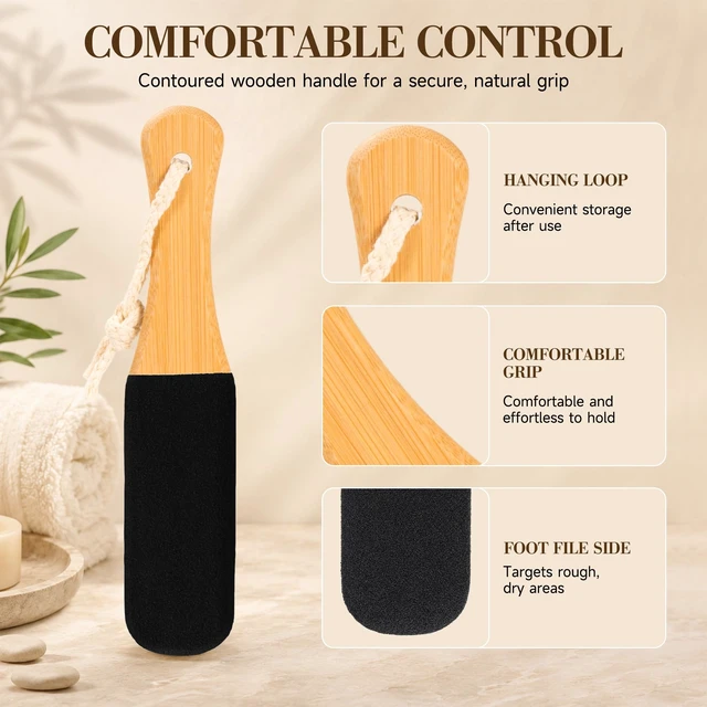 Alt view image 4 of 7 - 4Pk Pedicure Foot File Pumice Stone White Corundum Callus Dead Skin Remover