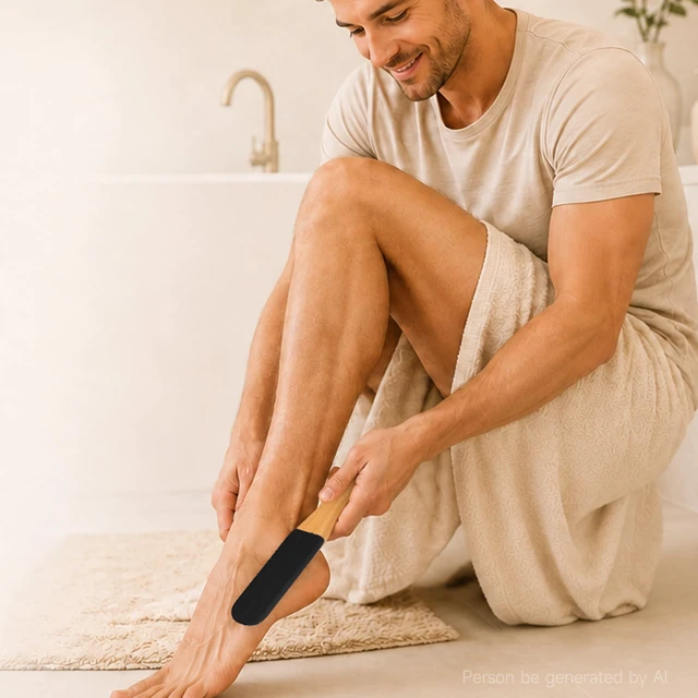 Alt view image 5 of 7 - 4Pk Pedicure Foot File Pumice Stone White Corundum Callus Dead Skin Remover