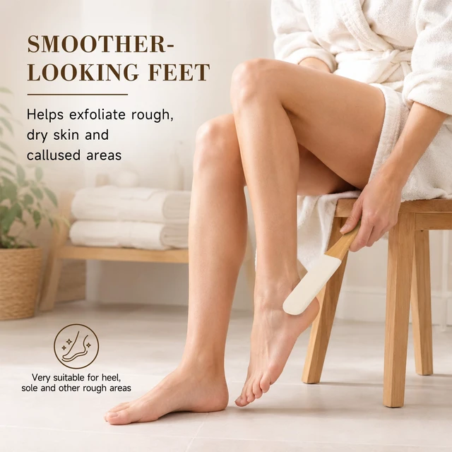 Alt view image 6 of 7 - 4Pk Pedicure Foot File Pumice Stone White Corundum Callus Dead Skin Remover