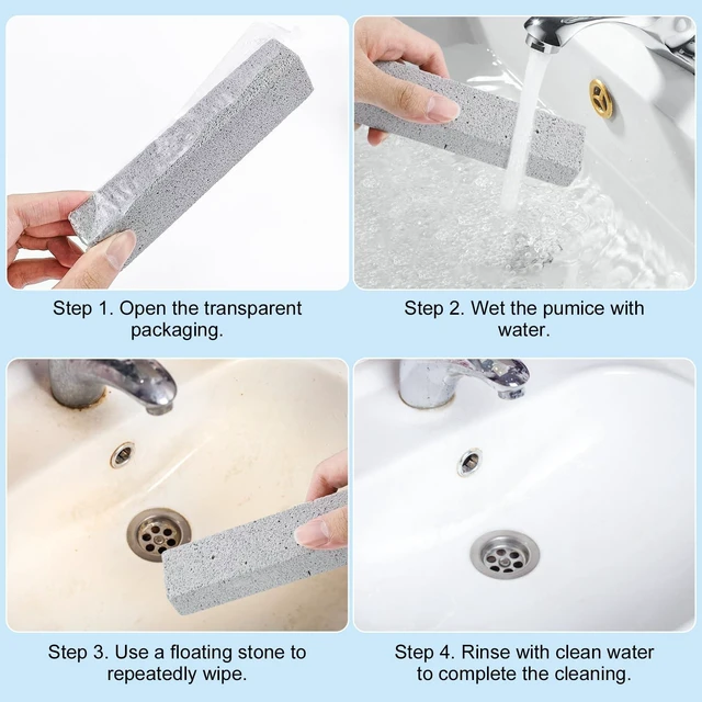 Alt view image 5 of 7 - Pumice Stone Toilet Bowl Cleaner, 12 Pack for Hard Water Rings | 5.9 x1.4x0.9 Inch,Efctively Removes Rust,Limescale and Mineral Deposits,Works on Stoves,Bathtubs,Grills,Pools and Sinks