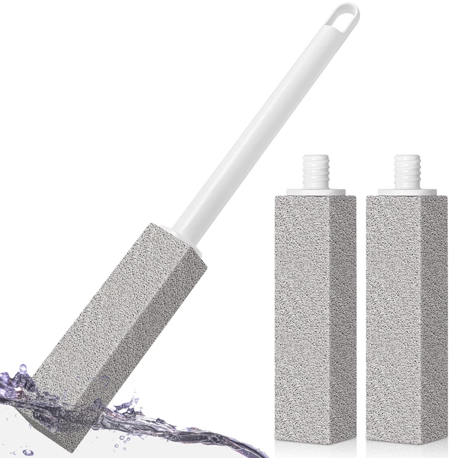 Main image of Pumice Stone Toilet Bowl Cleaning Pumice Sticks with Long Handle, Ideal for Removing Hard Water Rings and Stains, Eco-Friendly and Scratch-Resistant-3Pack