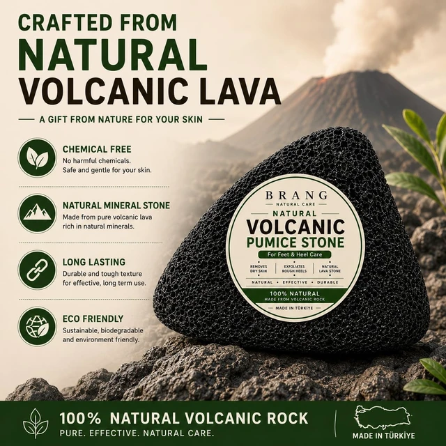 Alt view image 6 of 7 - Natural Volcanic Pumice Stone for Feet & Heel Care Lava Rock Callus Remover & Exfoliating Pedicure Stone Made in Türkiye