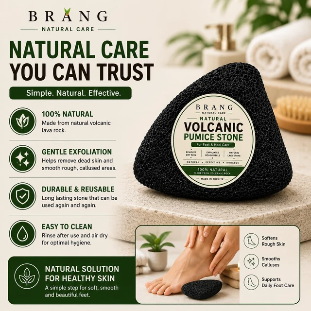 Alt view image 7 of 7 - Natural Volcanic Pumice Stone for Feet & Heel Care Lava Rock Callus Remover & Exfoliating Pedicure Stone Made in Türkiye