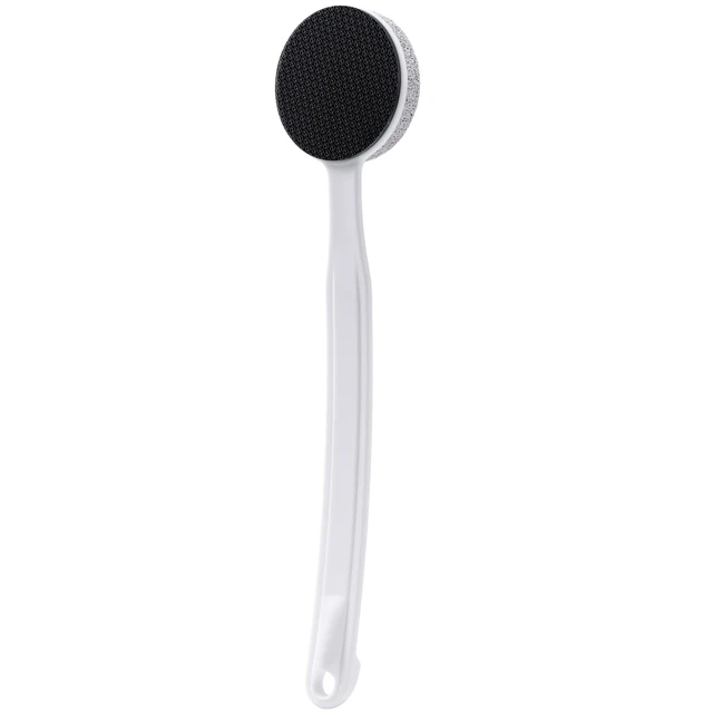 Main image of Nano Glass and Pumice Stone for Feet Callus Remover Long Handle 13.7", Double Sided Foot File, Durable Foot Scrubber Pedicure Tool for Hard & Dead Skin Remover, Soft and Smooth Feet, White