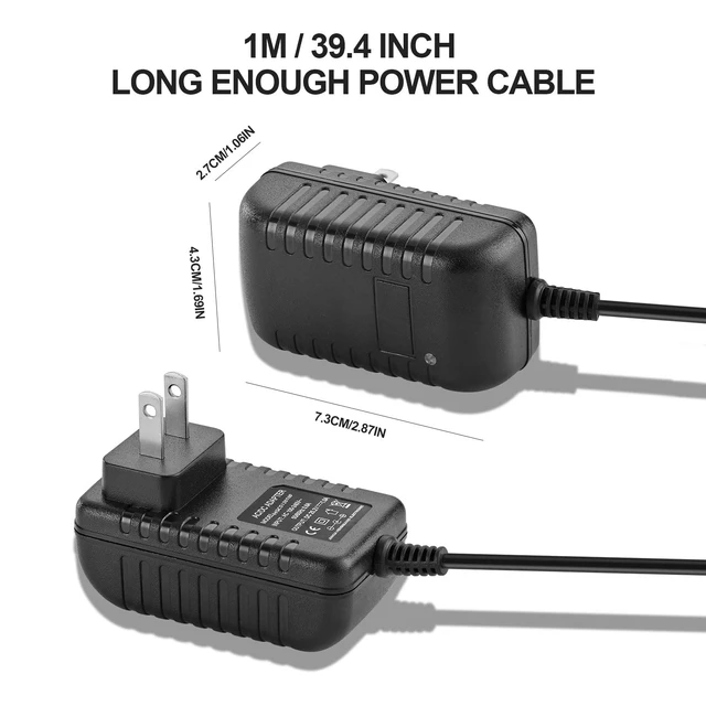 Alt view image 4 of 7 - Massage Gun Charger 12v ~ 12.6v 1.0A Charger for 12.6v (Universal 12V) Massage Gun Power Cord Switch Power Supply