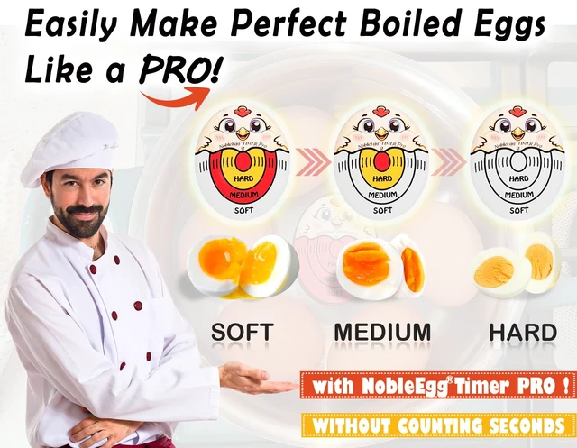 Alt view image 4 of 7 - Egg Timer Pro2 Boiling Soft Medium Hard Eggs Kitchen Gadget Tricolor Certified