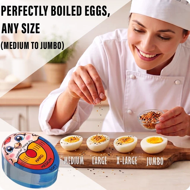 Alt view image 6 of 7 - Egg Timer Pro2 Boiling Soft Medium Hard Eggs Kitchen Gadget Tricolor Certified