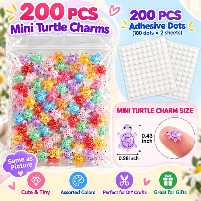 Alt view image 2 of 7 - Lucky Turtle Phone Charms, Cute Turtle Phone Case Decor, 200 Pack | Turtles Good Luck Charms, Cute Turtle Charms, Lucky Charm Decor for Phone Case, Car, Computer, Wallet, and DIY Project