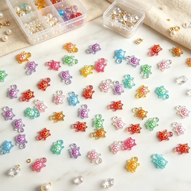 Alt view image 5 of 7 - Lucky Turtle Phone Charms, Cute Turtle Phone Case Decor, 200 Pack | Turtles Good Luck Charms, Cute Turtle Charms, Lucky Charm Decor for Phone Case, Car, Computer, Wallet, and DIY Project