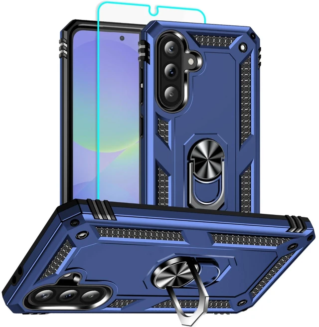 Main image of for Galaxy A36 5G Phone Case with Screen Protector: 360°Grade Rotatable Kickstand (Non-Slip) Military-Grade Drop and Shock Protection - Case for Samsung Galaxy A36 5G Blue
